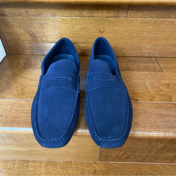 NWB Toecap Navy Suede Driving Loafer for Men - Picture 4 of 11